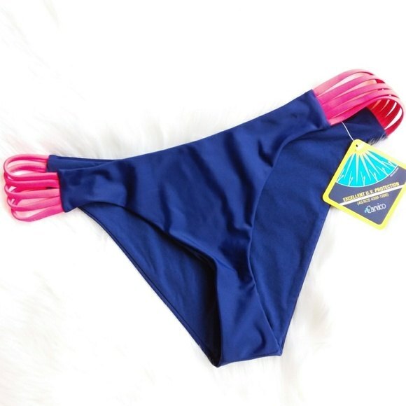 Fabletics Navy Vivian Cheeky Bikini Bottom S - Picture 4 of 4